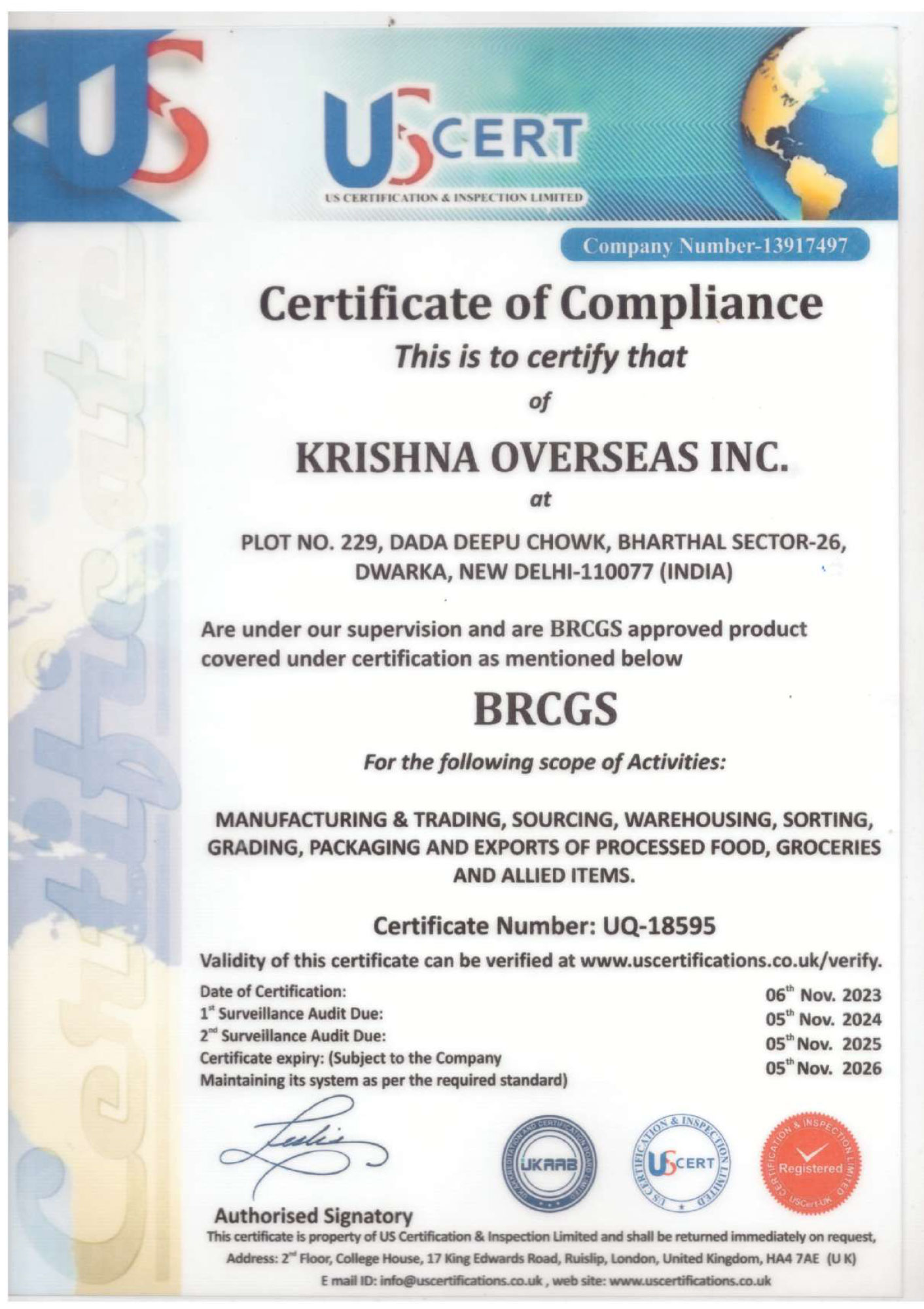 Certificate